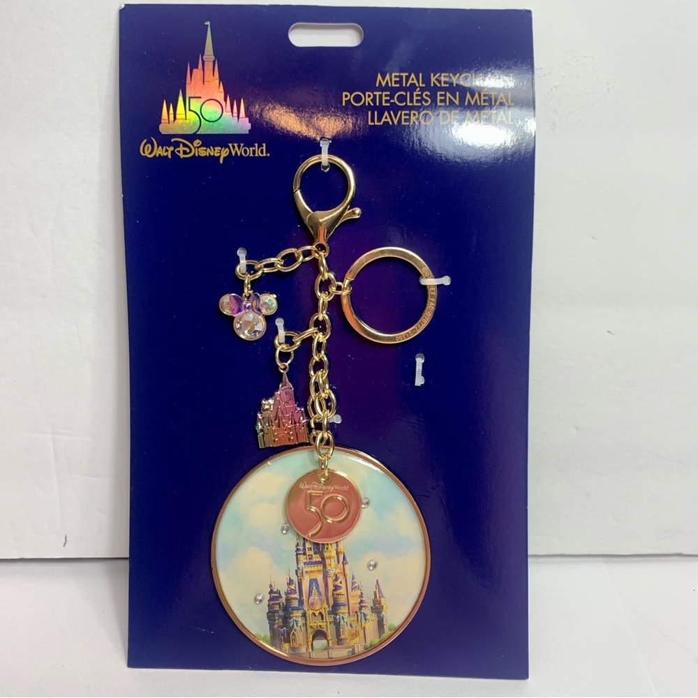 NWT. Disney oversized keychain features the white castle design